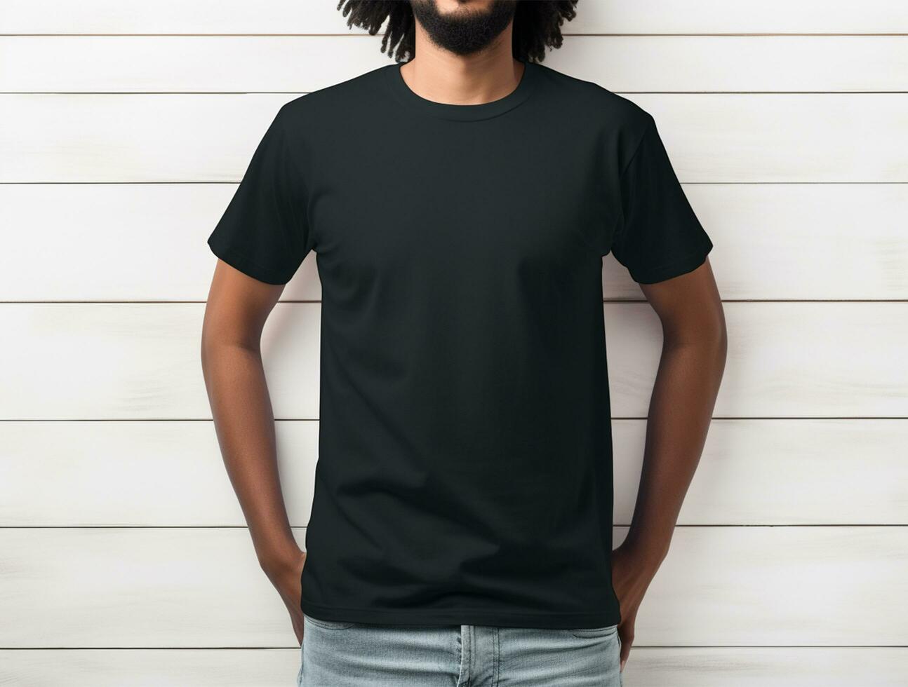 Professional blank white tshirt ai generated photo