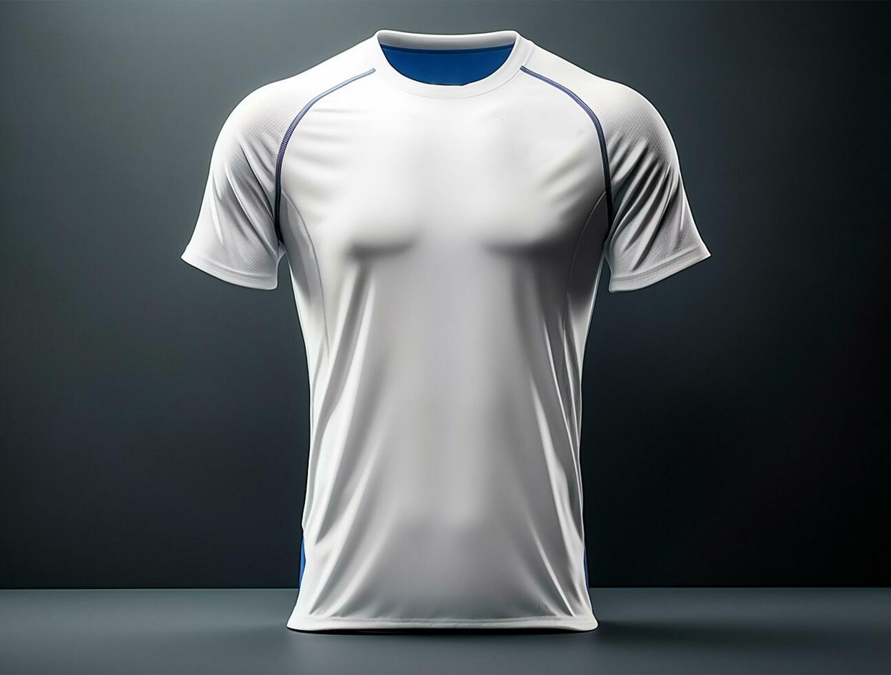 3d hacer blanco camiseta ai generado foto