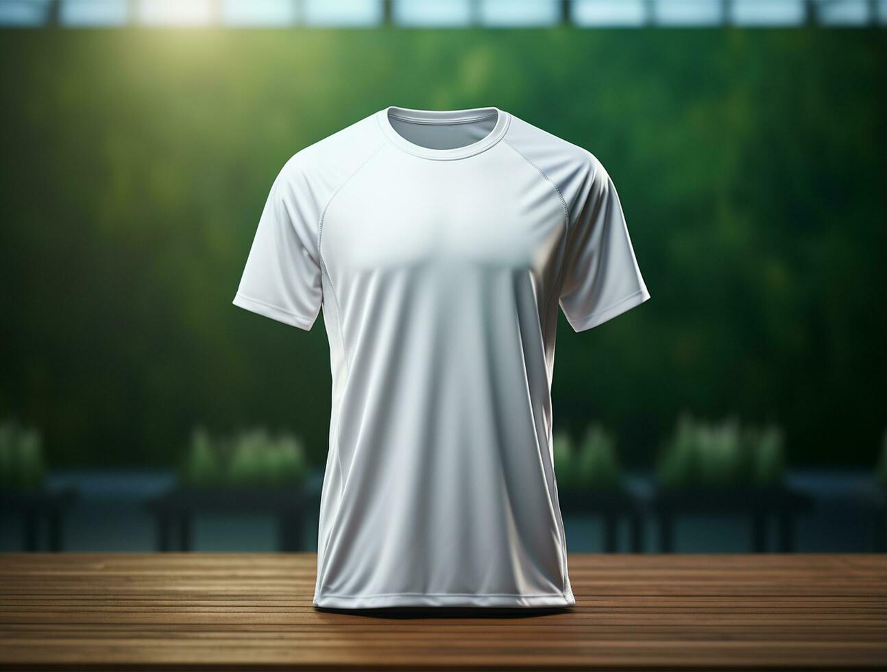 Professional white blank tshirt ai generated photo