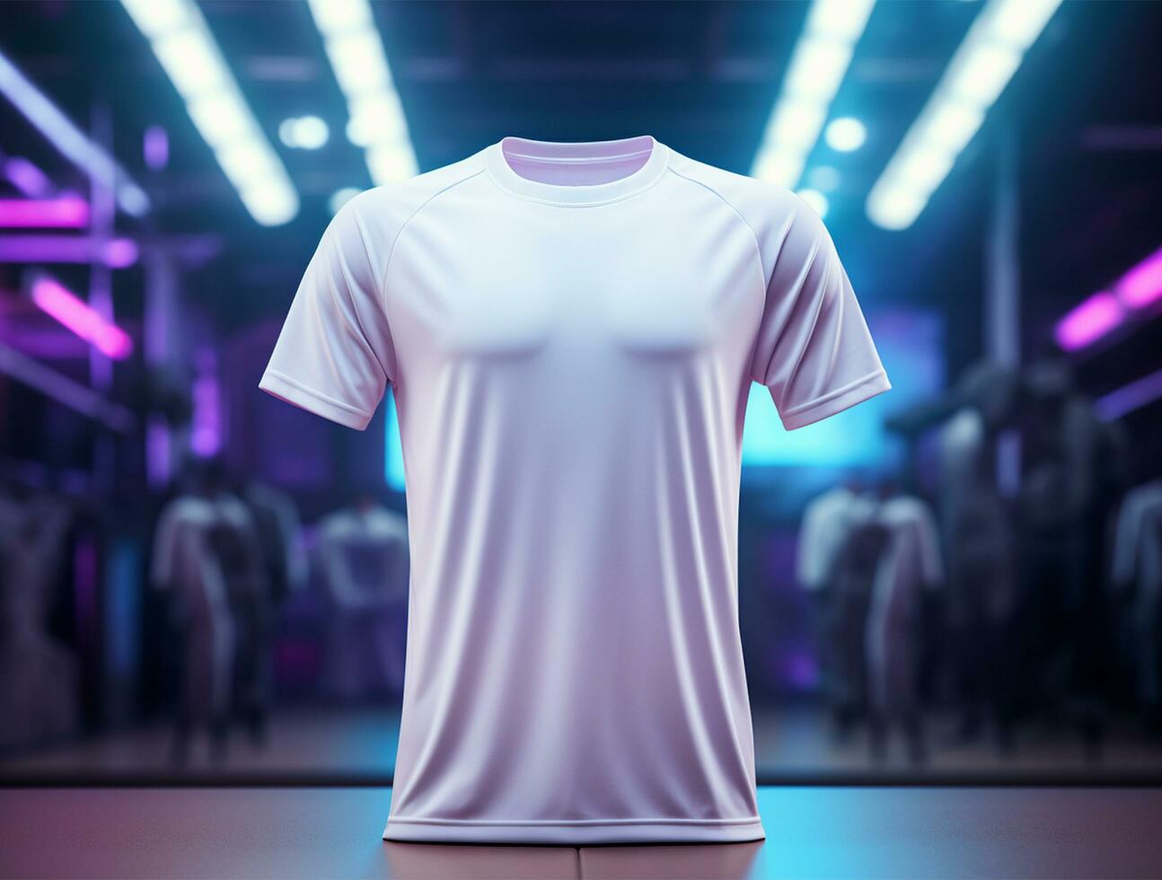 Professional white blank tshirt ai generated photo