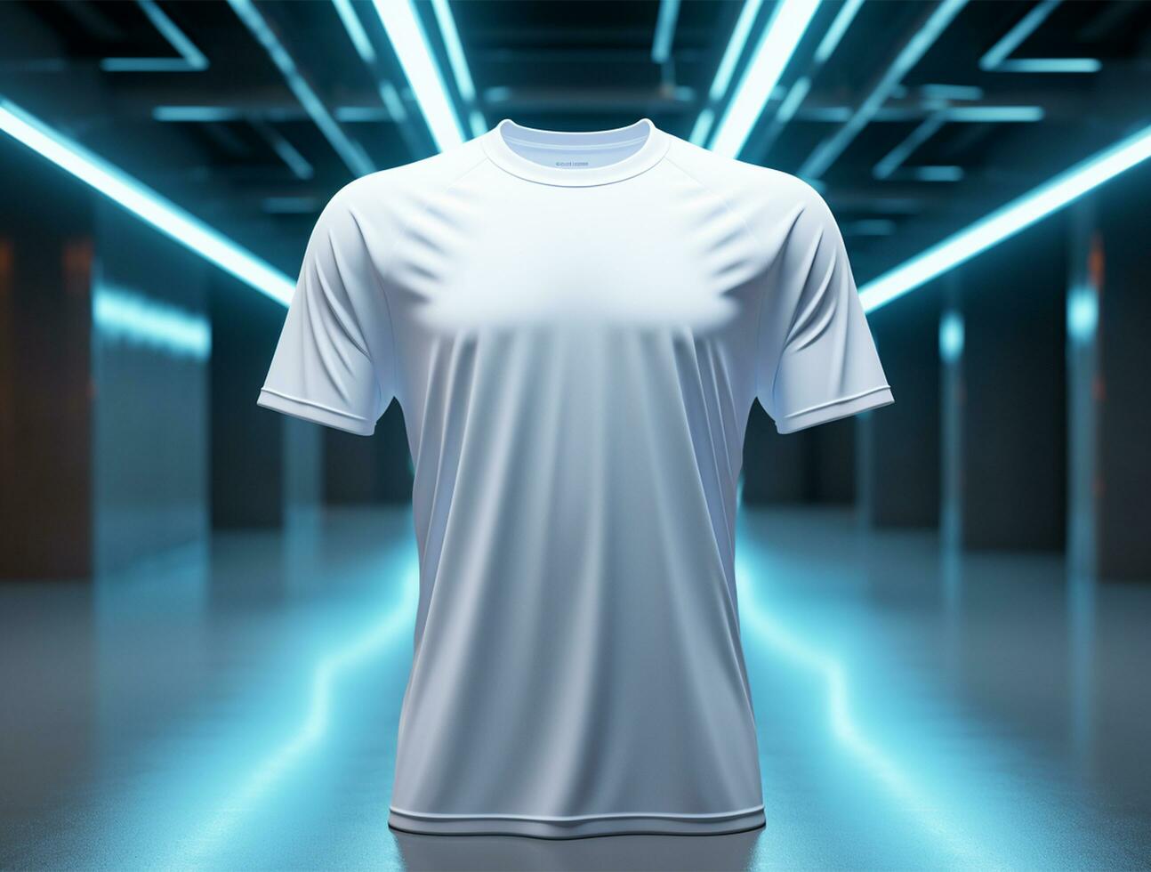 Professional white blank tshirt ai generated photo