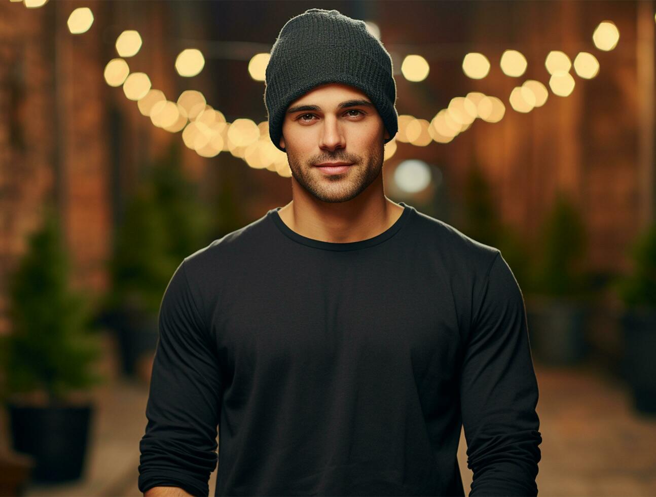 Professional mens blank cloth for mockup ai generated photo