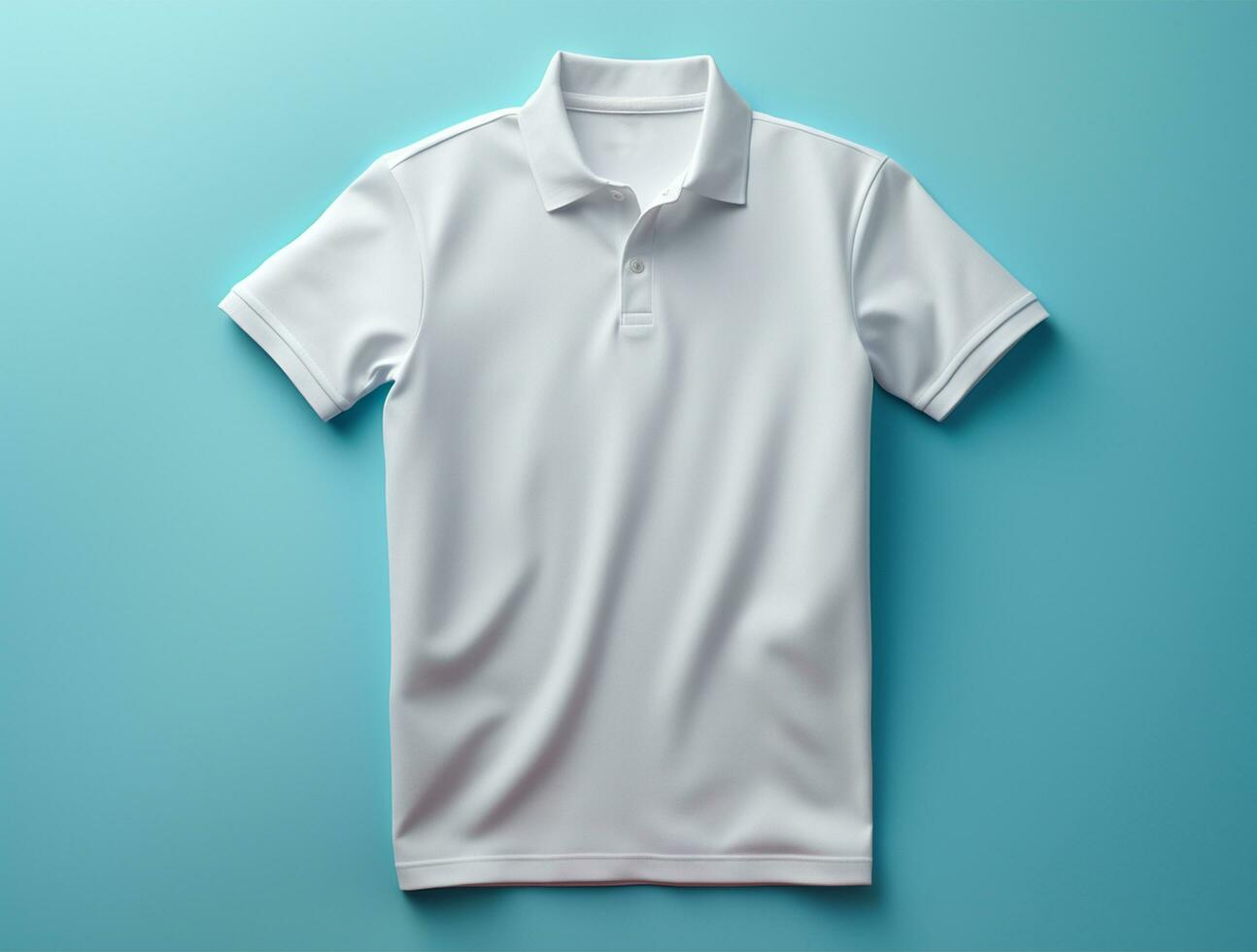 profesional blanco 3d polo camiseta ai generado foto