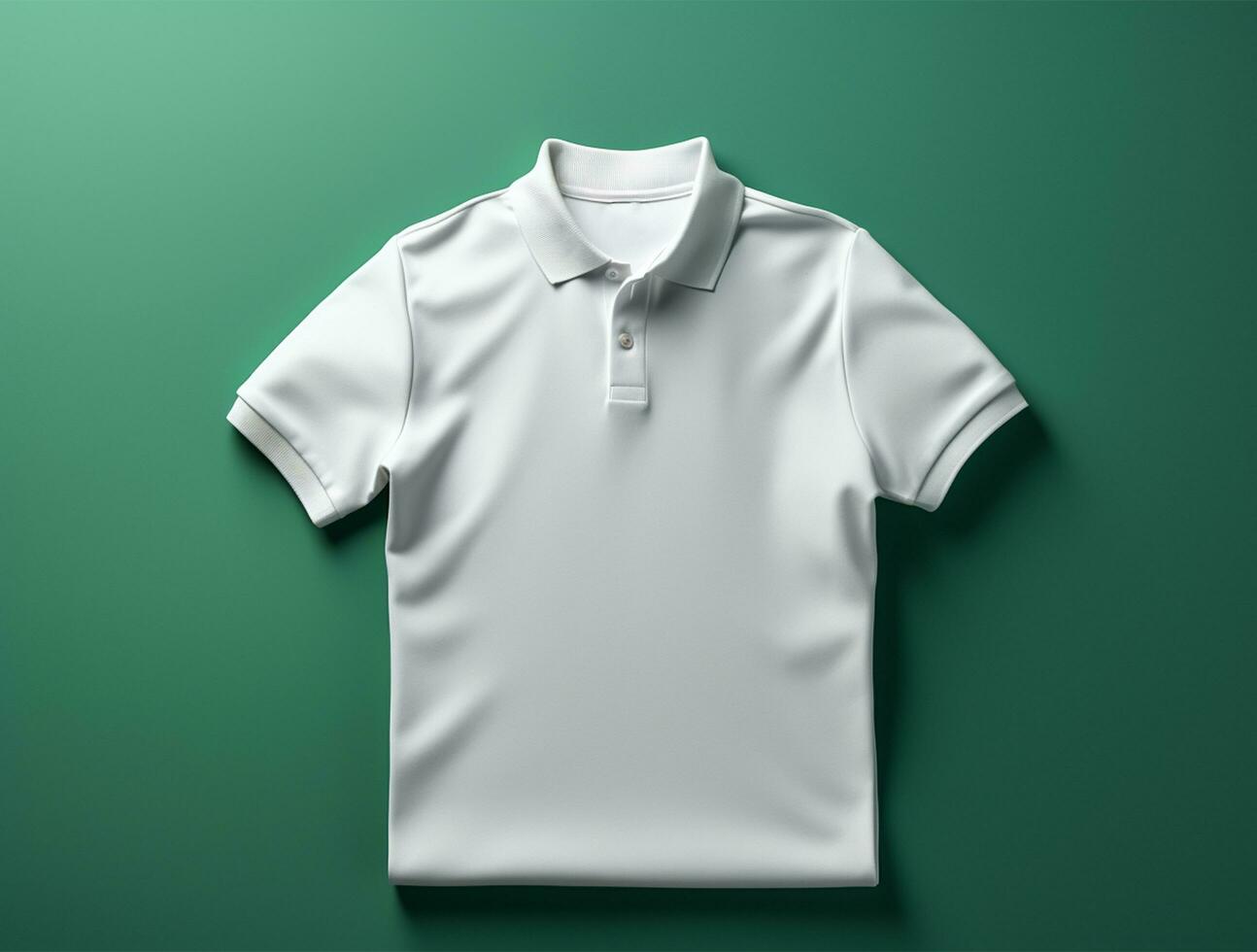 blanco polo camiseta ai generado foto