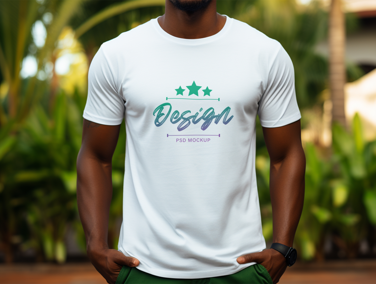 Editable tshirt mockup PSD template ai generated