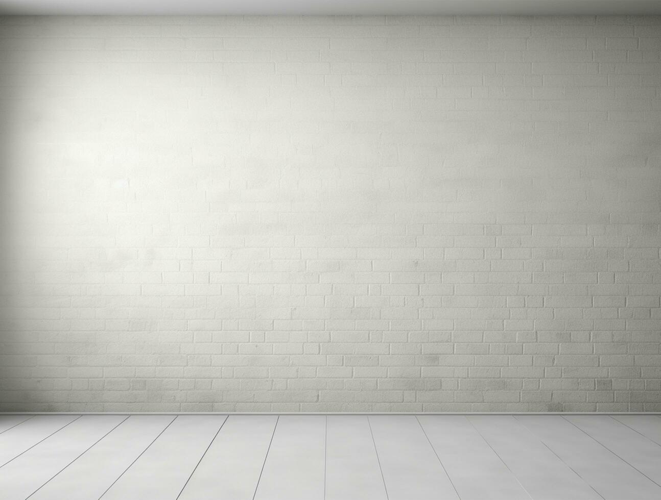 Empty modern interior wooden wall background front view Ai generated photo