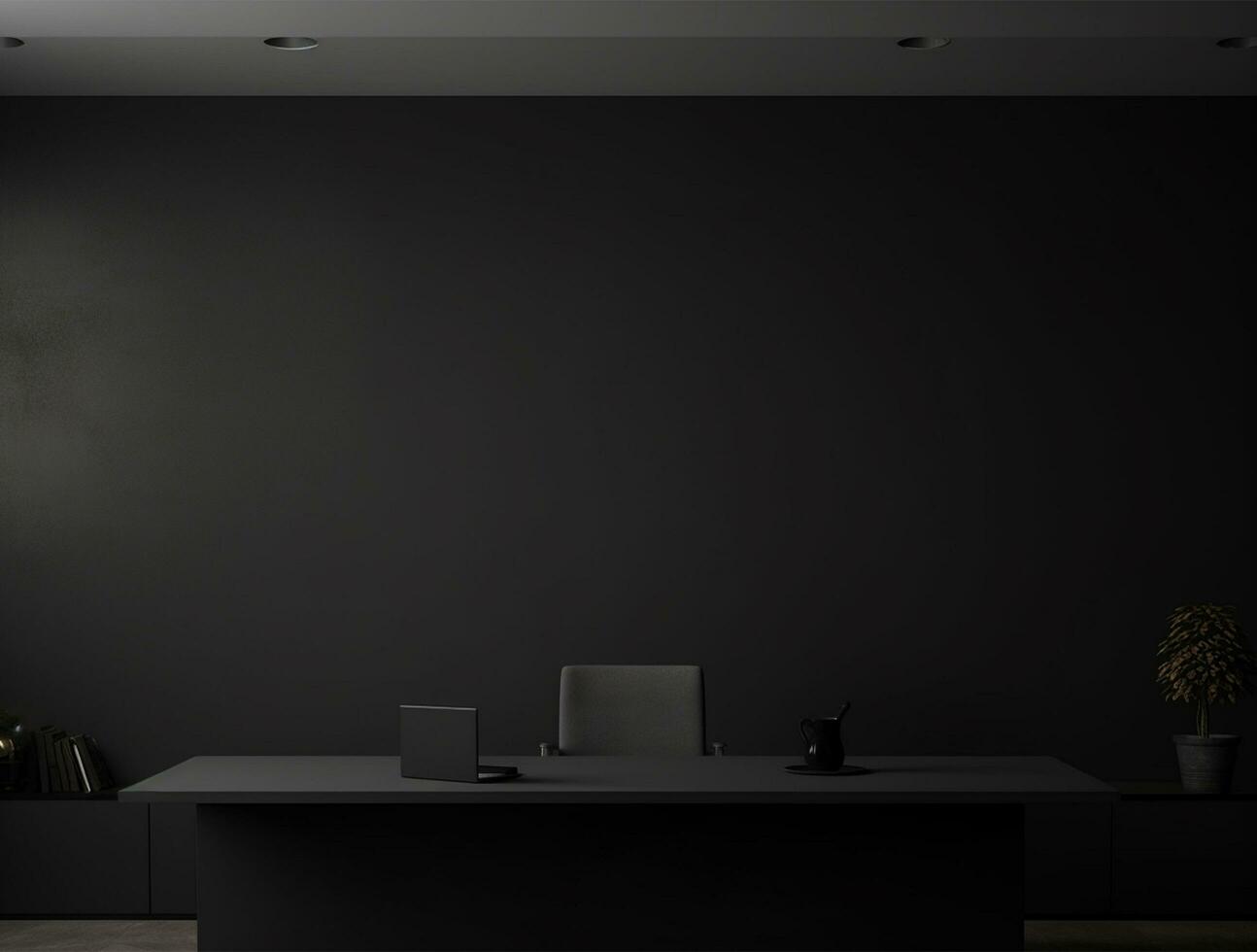 Empty modern interior wall background front view Ai generated photo