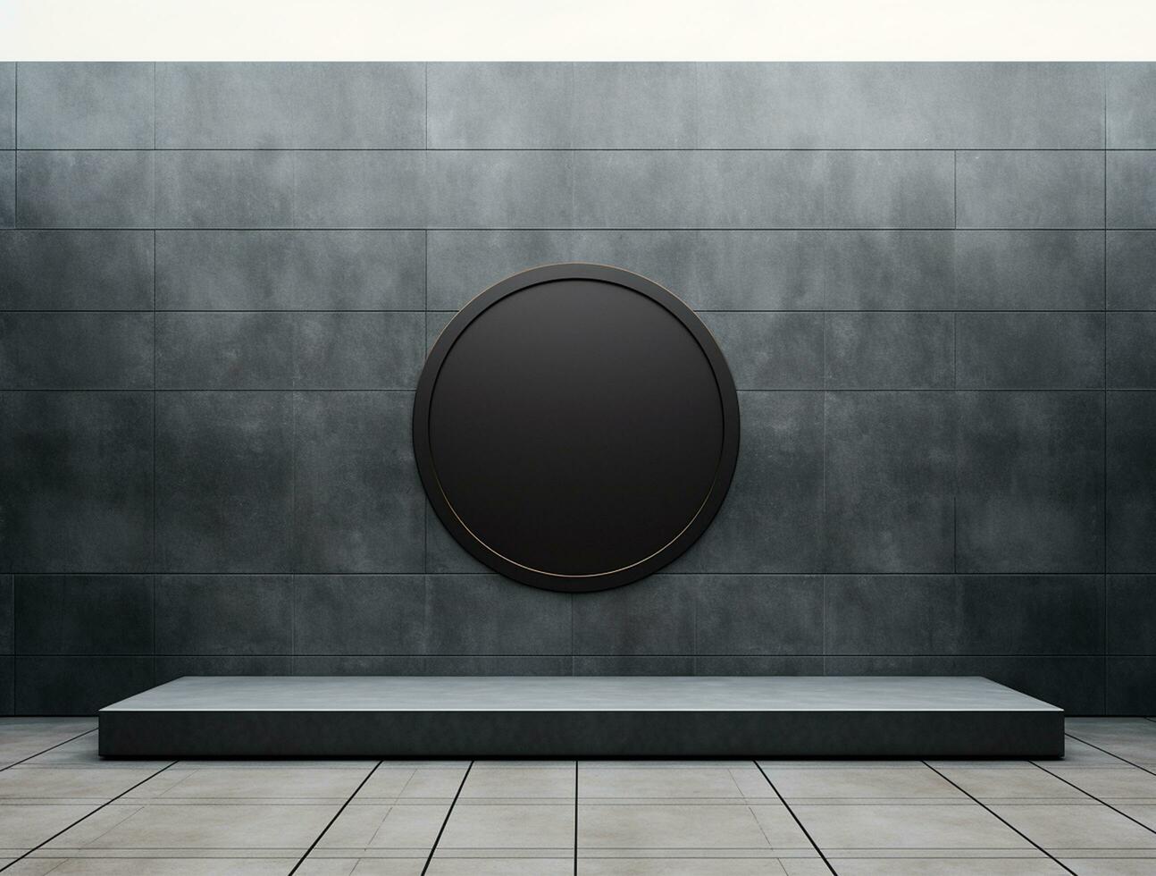 Empty modern interior wall background front view Ai generated photo