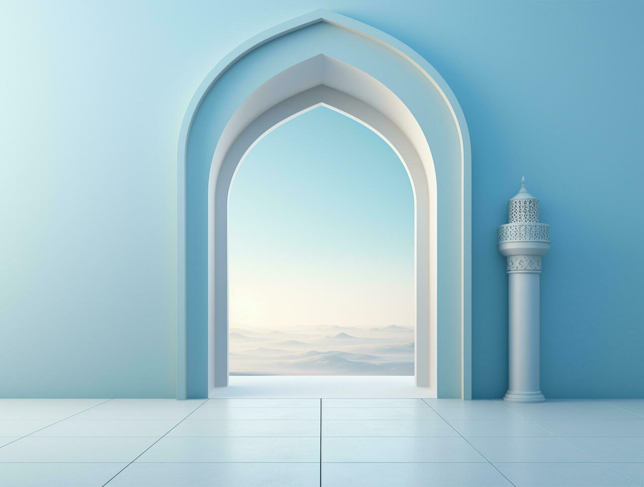 Eid mubarak traditional islamic festival religious background ai generated photo