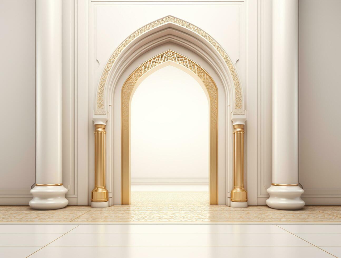 Eid mubarak traditional islamic festival religious background ai generated photo