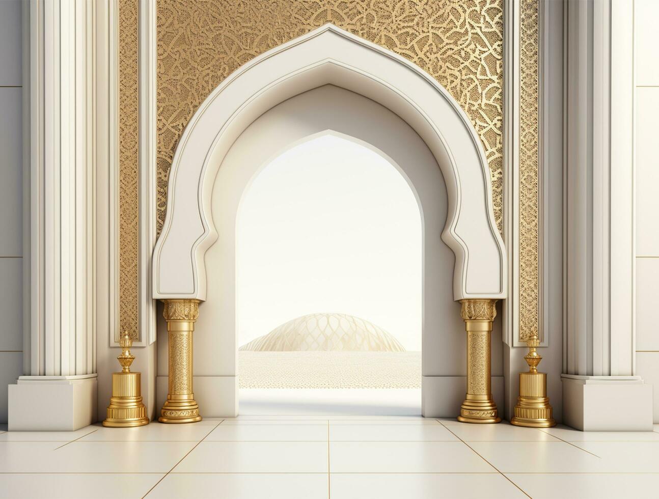 Eid mubarak traditional islamic festival religious background ai generated photo