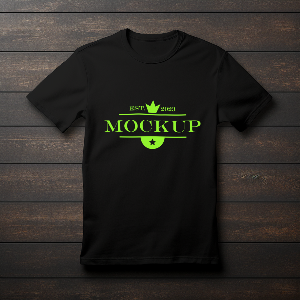 Black t-shirts mockup design ai generated psd