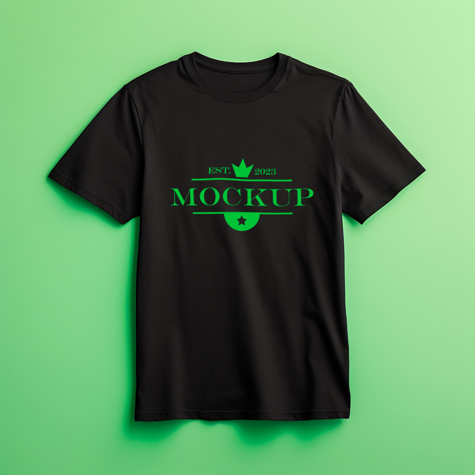 Black t-shirts mockup design ai generated psd
