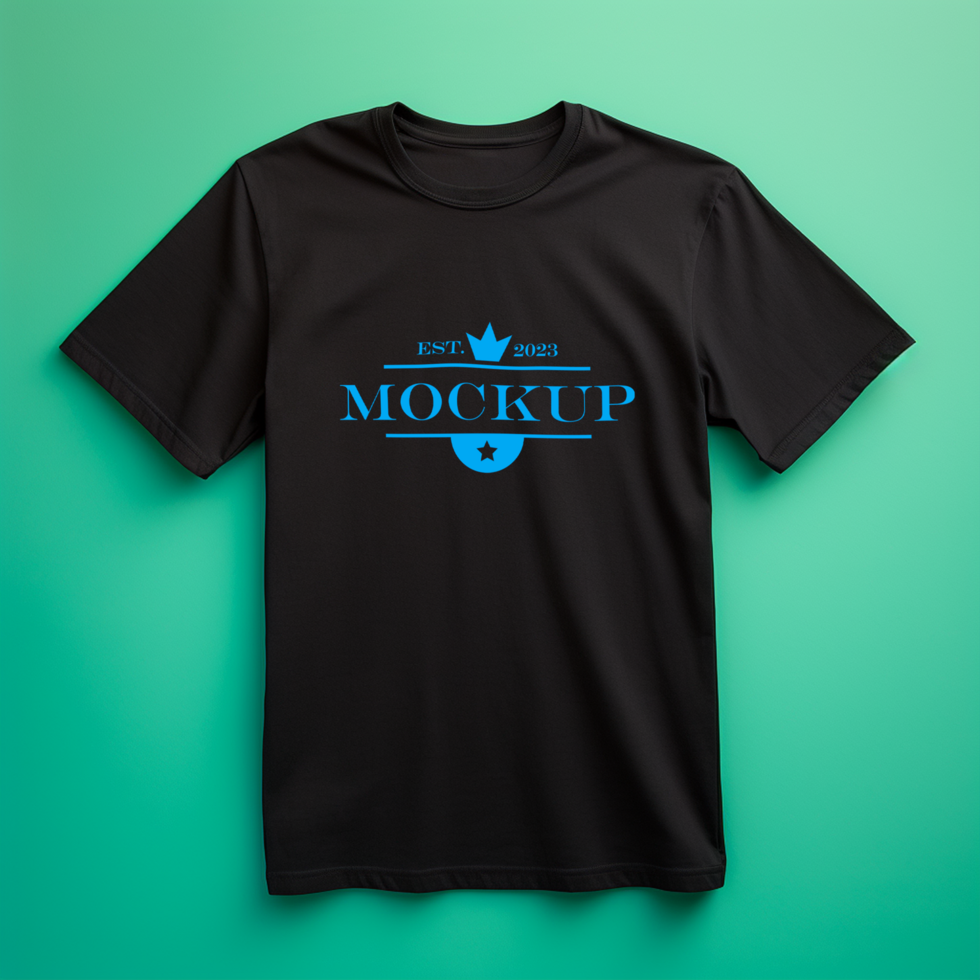 Black t-shirts mockup design ai generated psd
