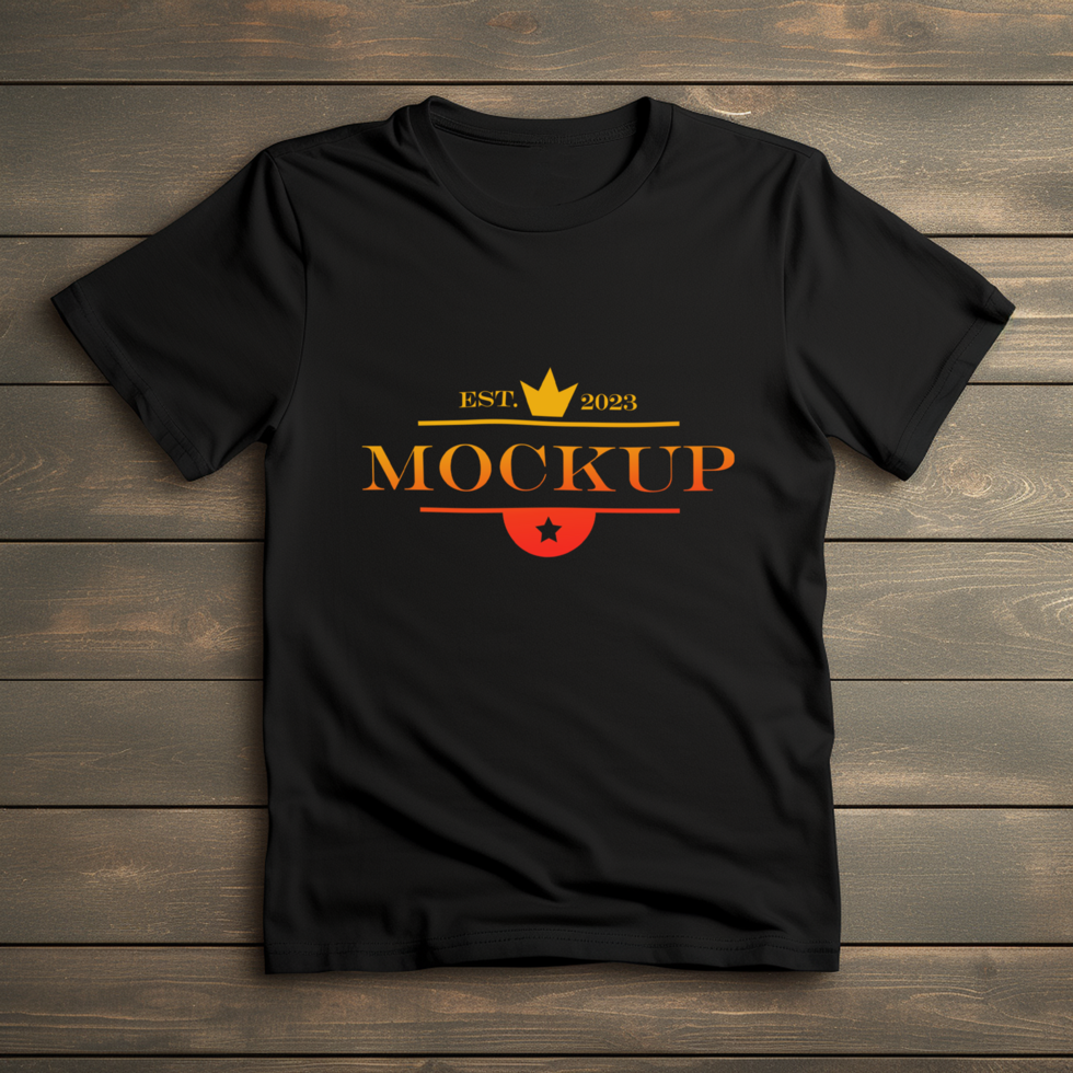 Black t-shirts mockup design ai generated psd