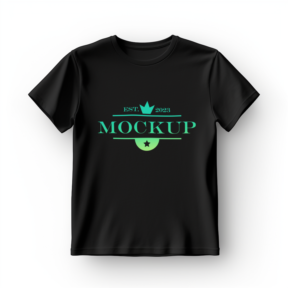 Black t-shirts mockup design ai generated psd