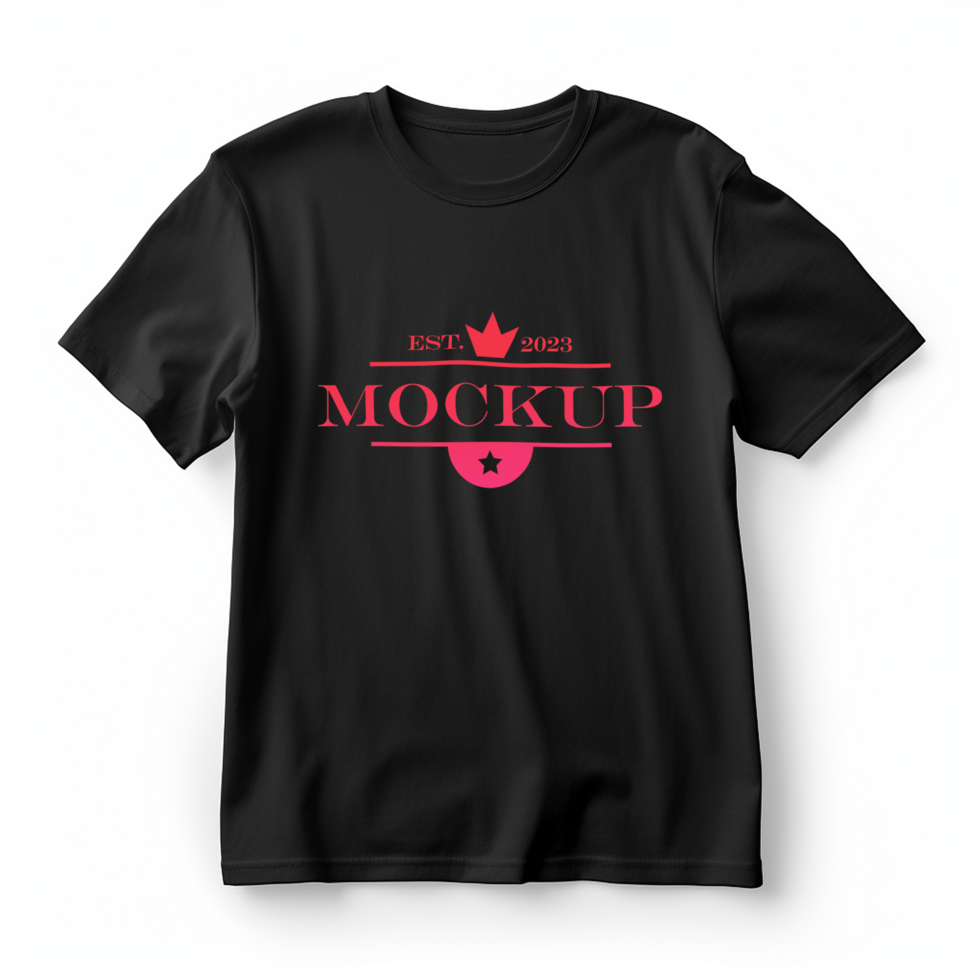 Black t-shirts mockup design ai generated psd