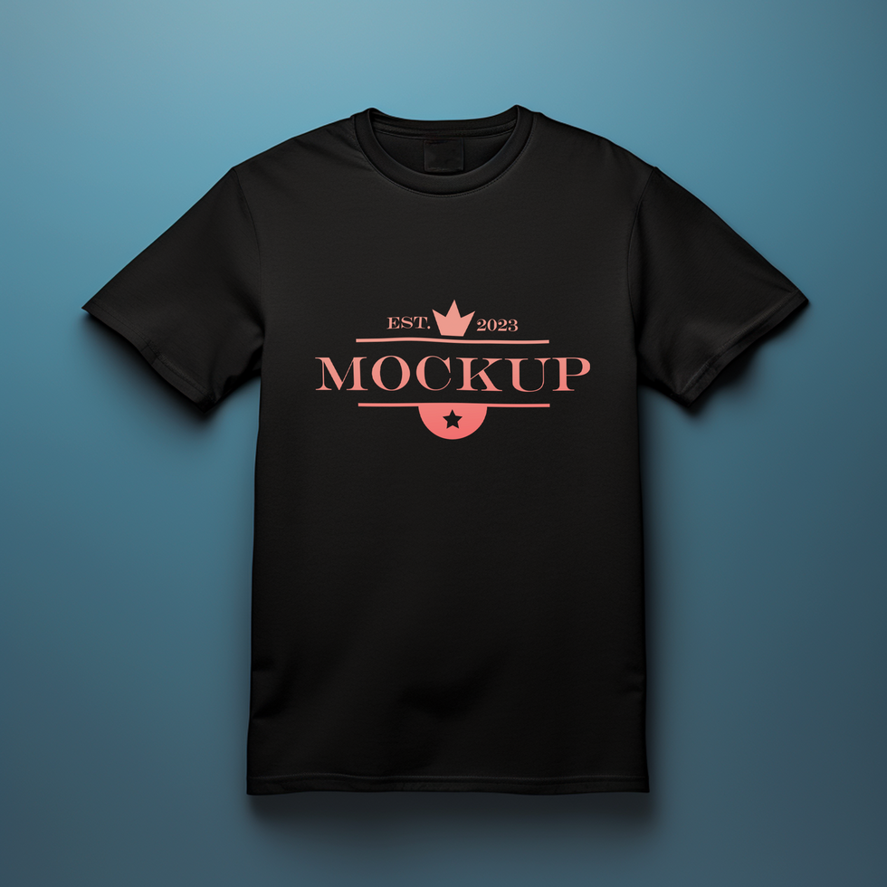 Black t-shirts mockup design ai generated psd