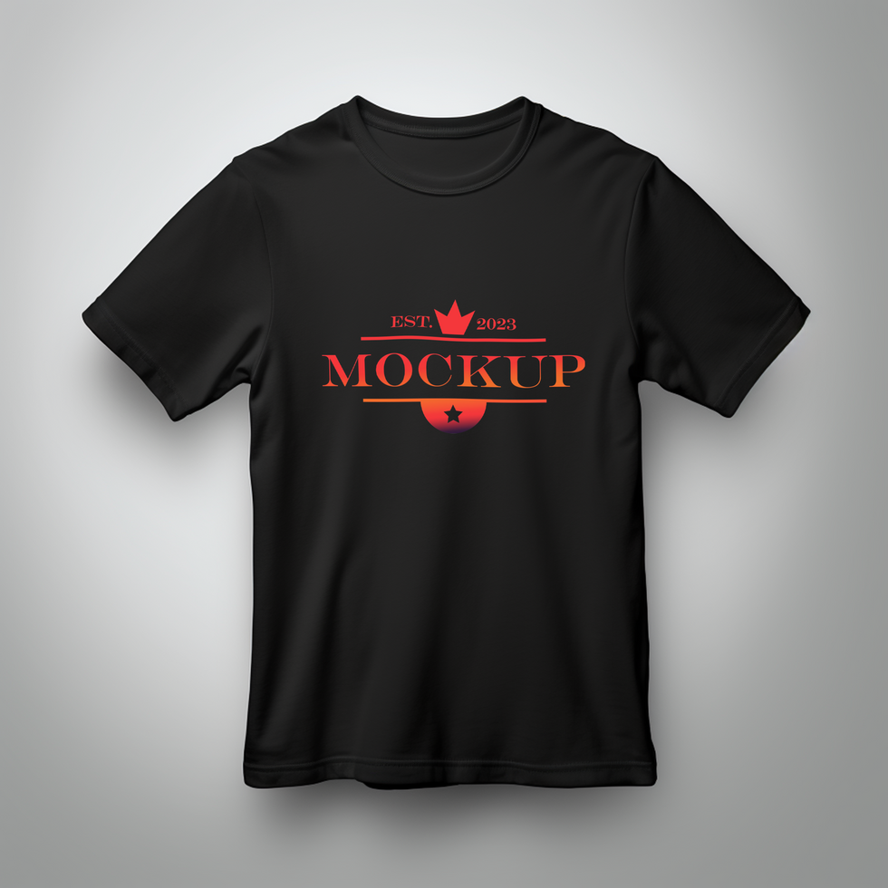 Black t-shirts mockup design ai generated psd