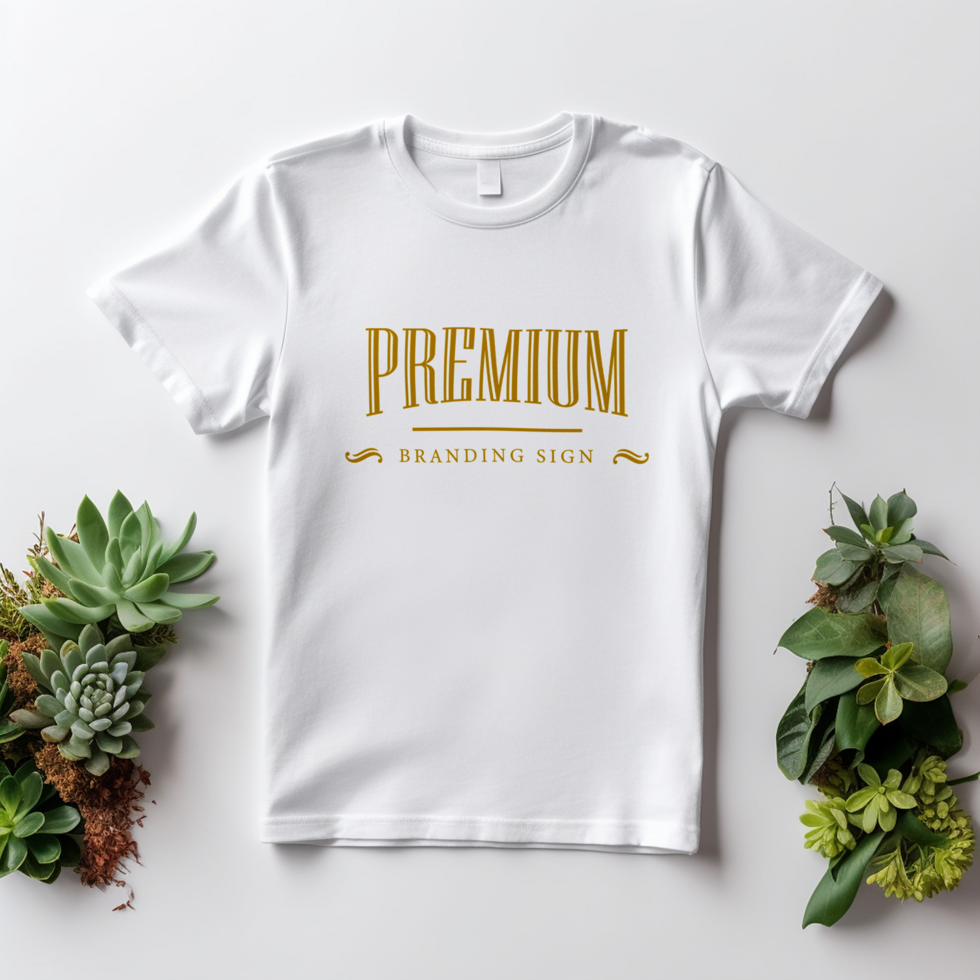 White t-shirts mockup design ai generated psd