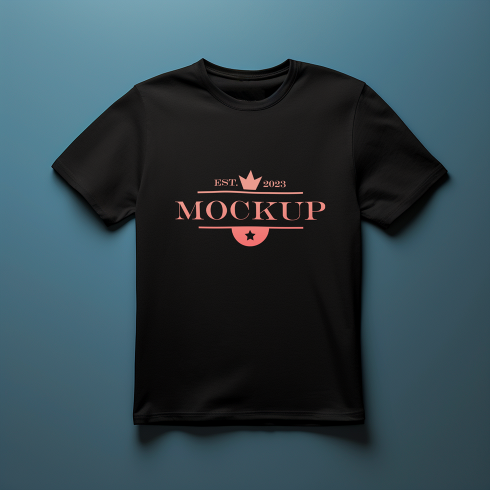 Black t-shirts mockup design ai generated psd