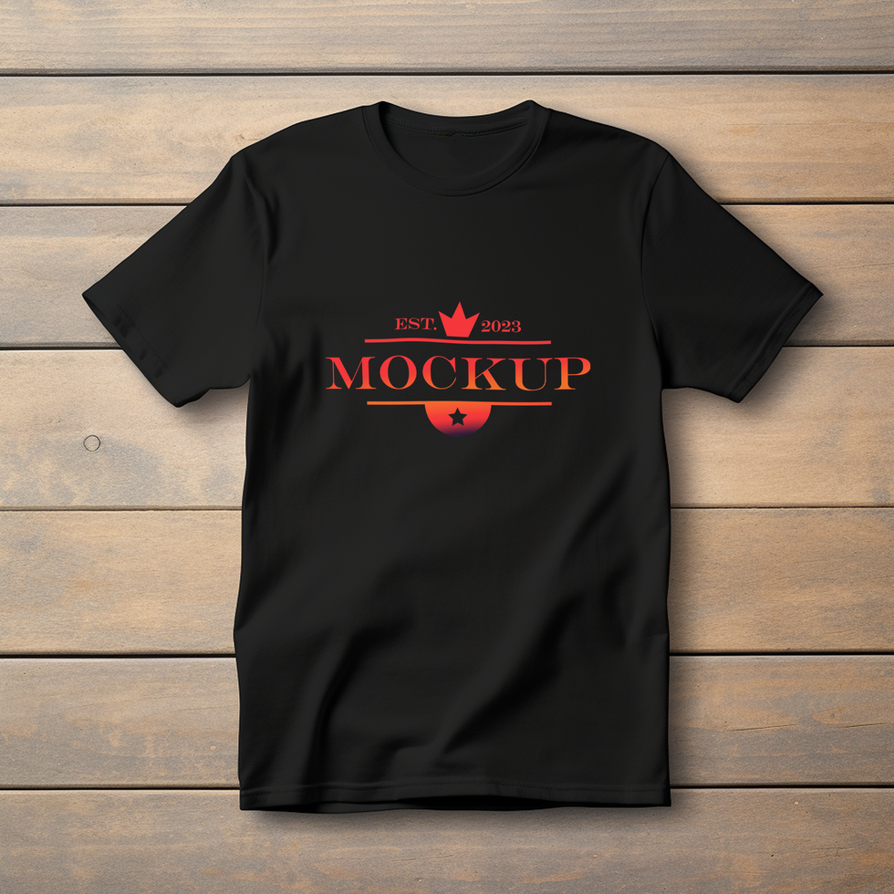 Black t-shirts mockup design ai generated psd