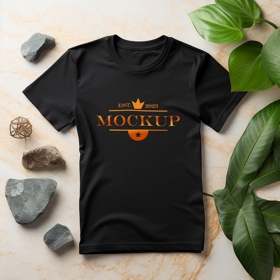 Black t-shirts mockup design ai generated psd