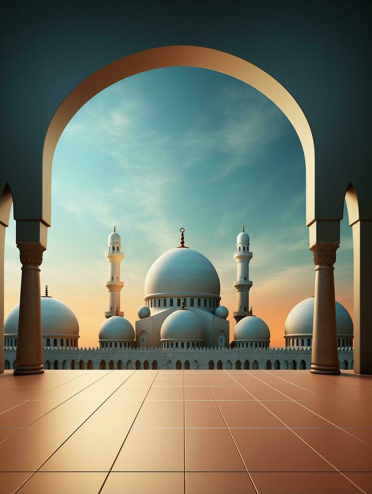Ramadan kareem traditional islamic festival religious social media post design ai generated photo