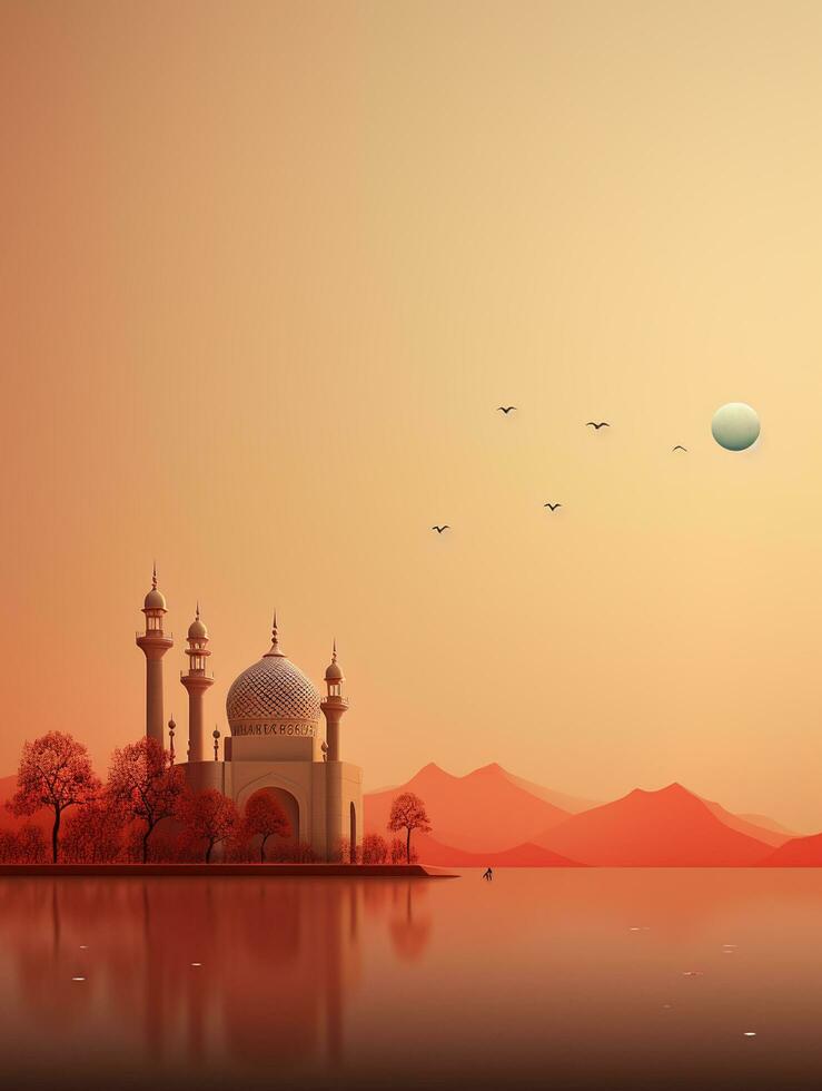 Ramadan kareem traditional islamic festival religious social media post design ai generated photo