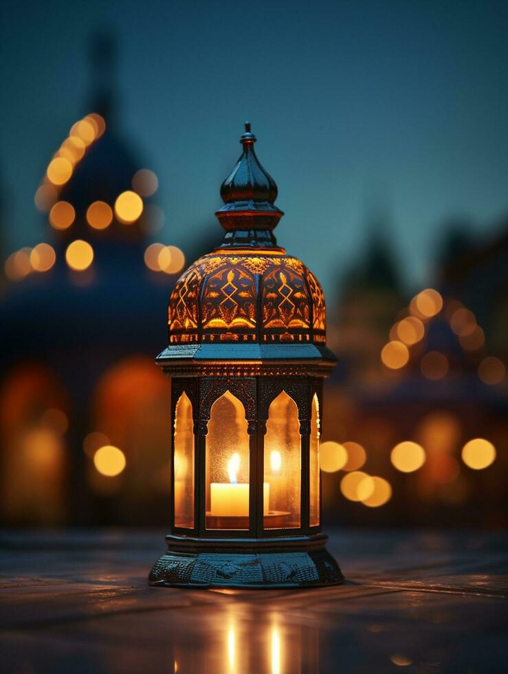 Ramadan kareem traditional islamic festival religious social media post design ai generated photo