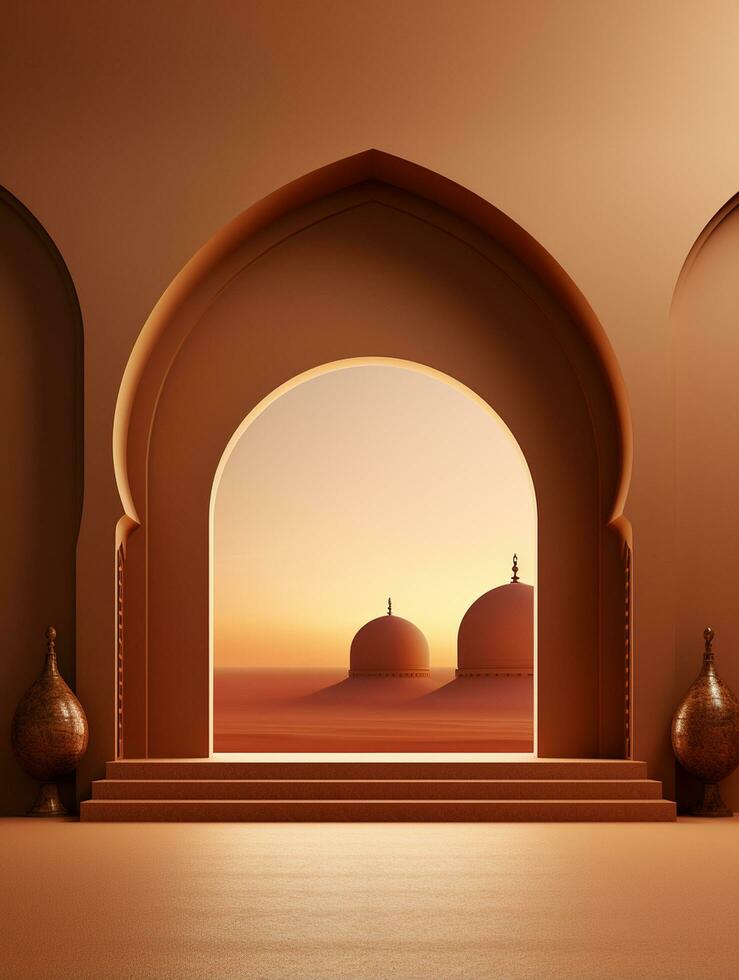 Ramadan kareem traditional islamic festival religious social media post design Ai generated photo