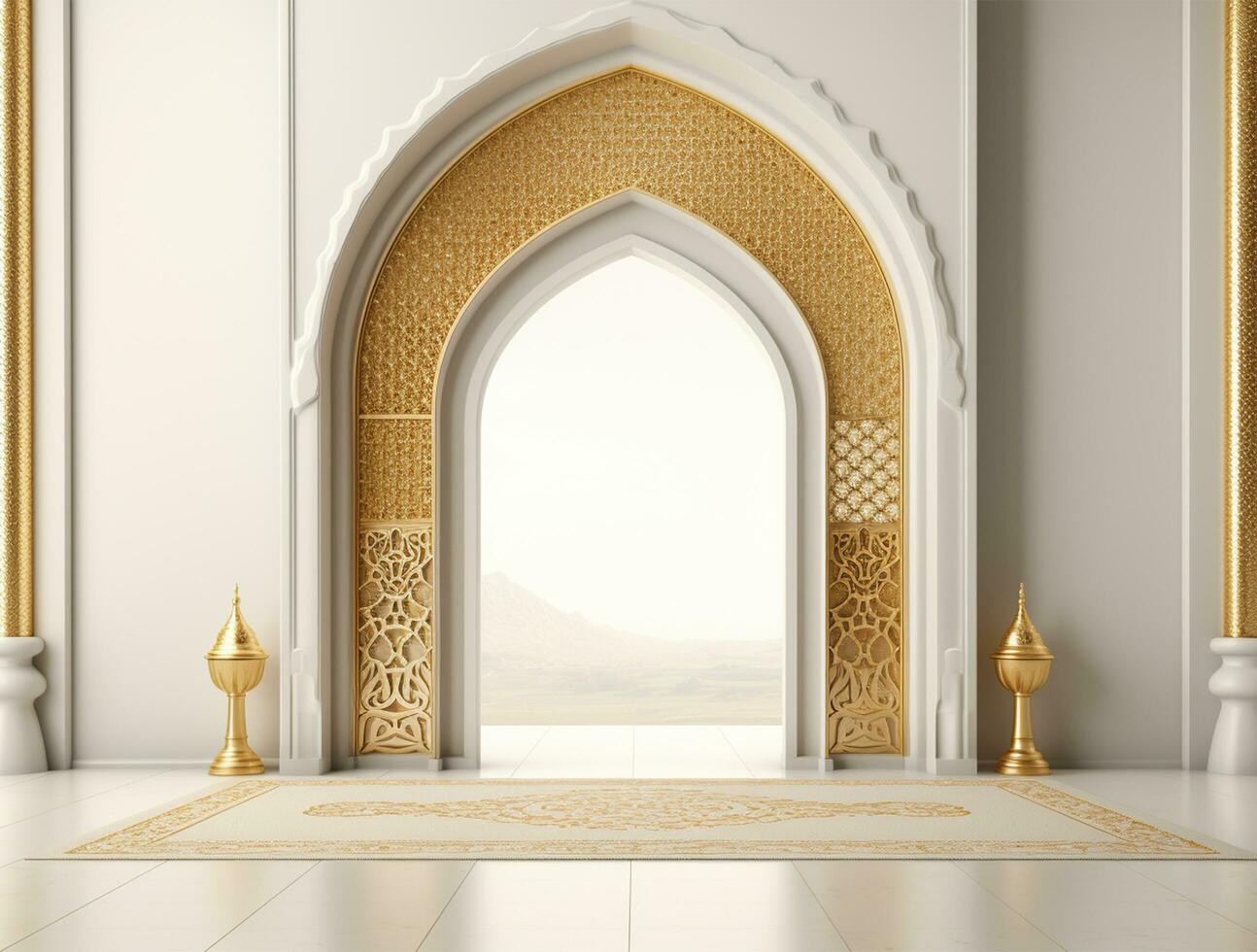 Ramadan kareem traditional islamic festival religious social media post design ai generated photo