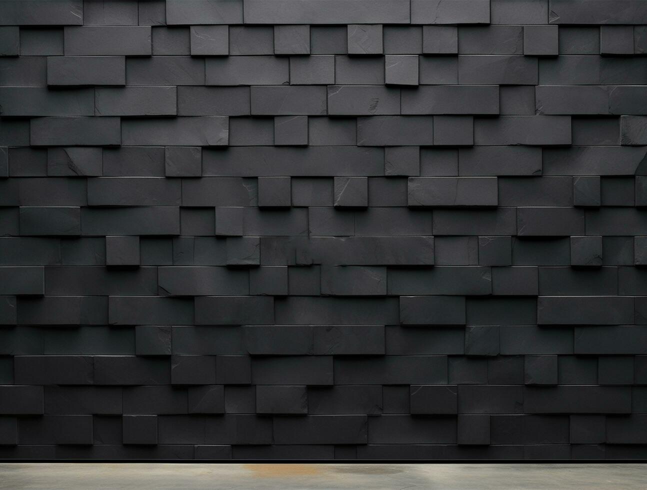 Empty modern dark wall texture background front view Ai generated photo