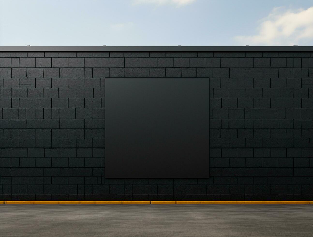 Empty modern dark wall texture background front view Ai generated photo