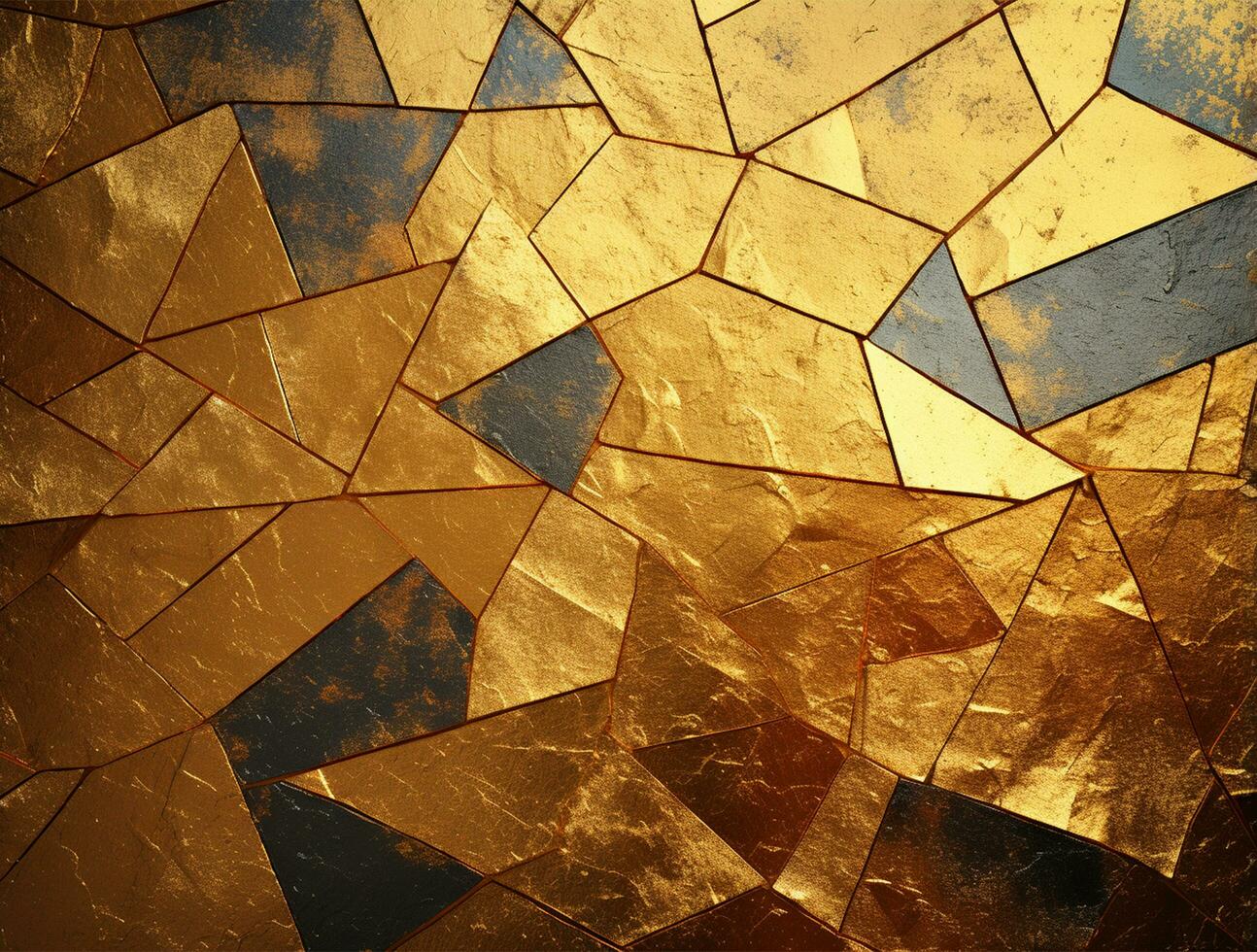 Golden texture wall background front view Ai generated photo