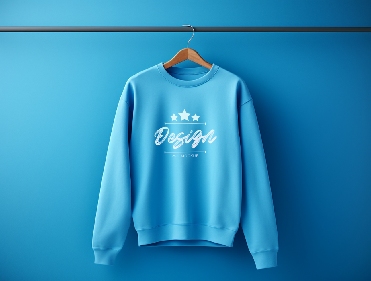 Editable Sweatshirt mockup design PSD template ai generated