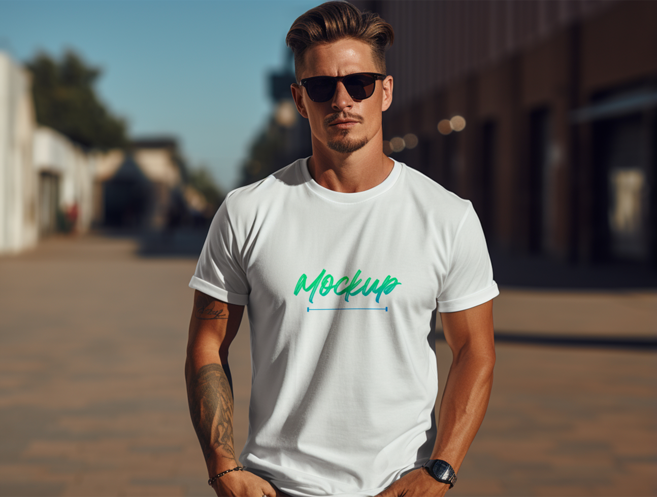 Editable tshirt mockup PSD template ai generated