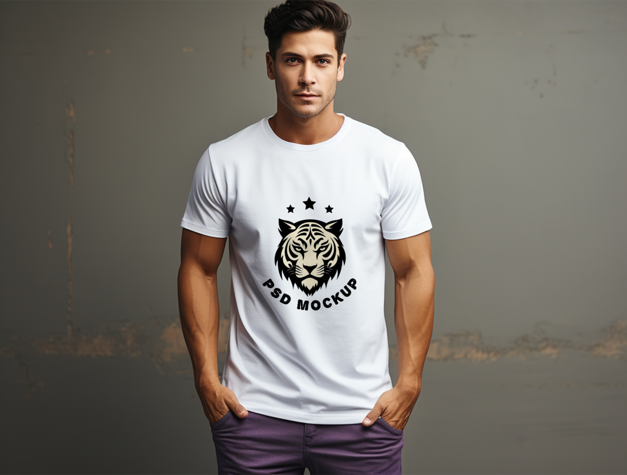 Editable tshirt mockup PSD template ai generated