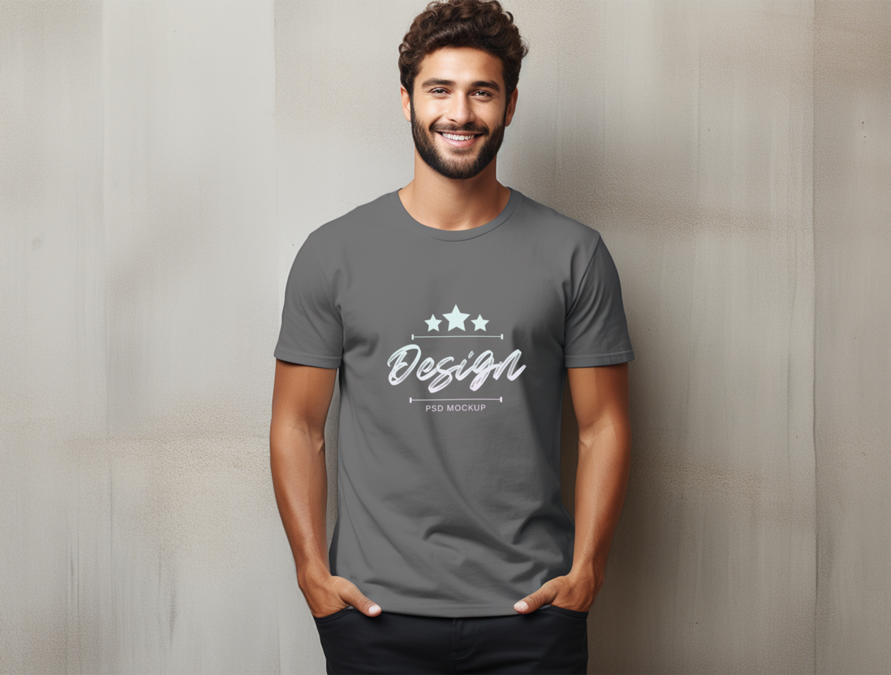 Editable tshirt mockup PSD template ai generated