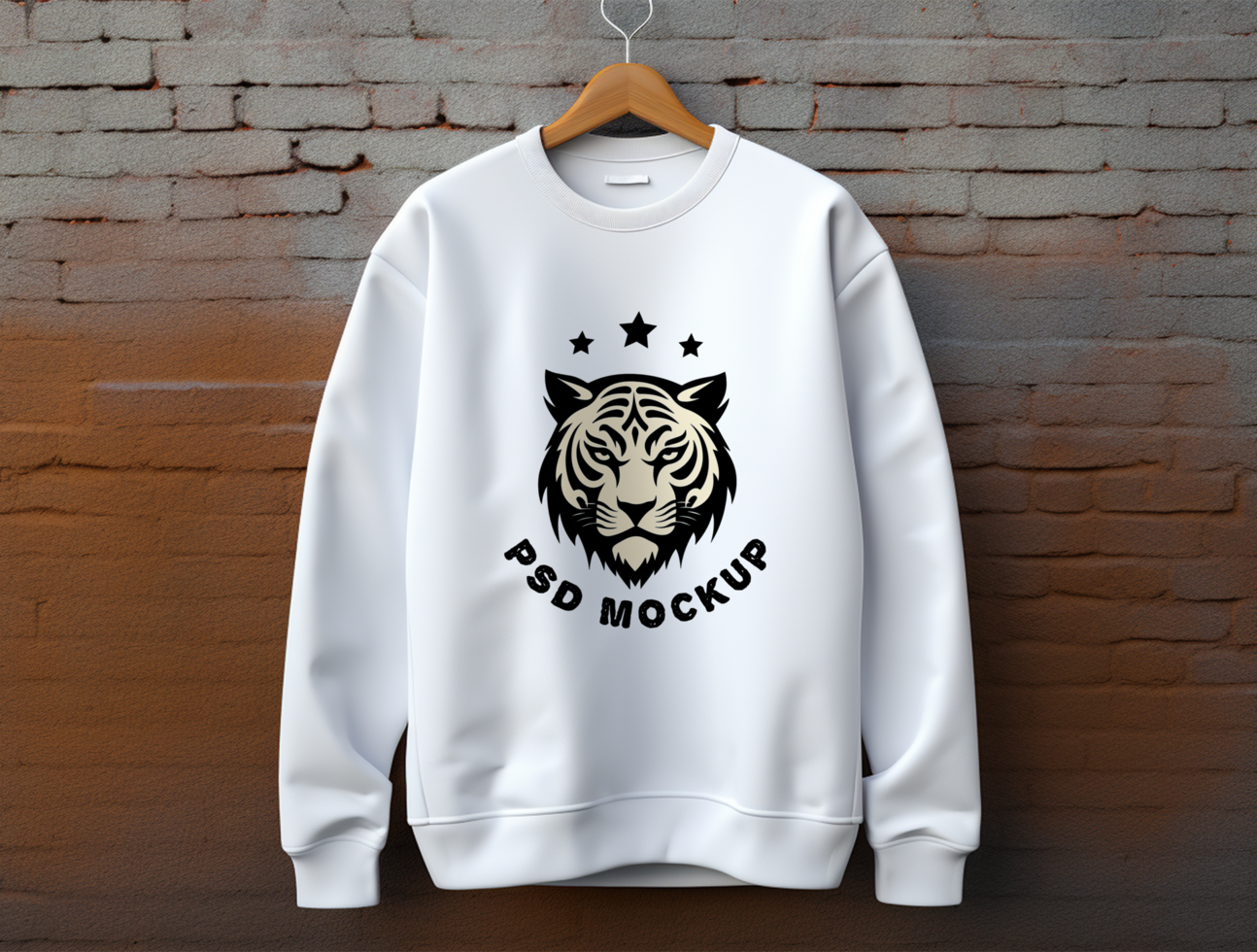 Editable Sweatshirt mockup design PSD template ai generated