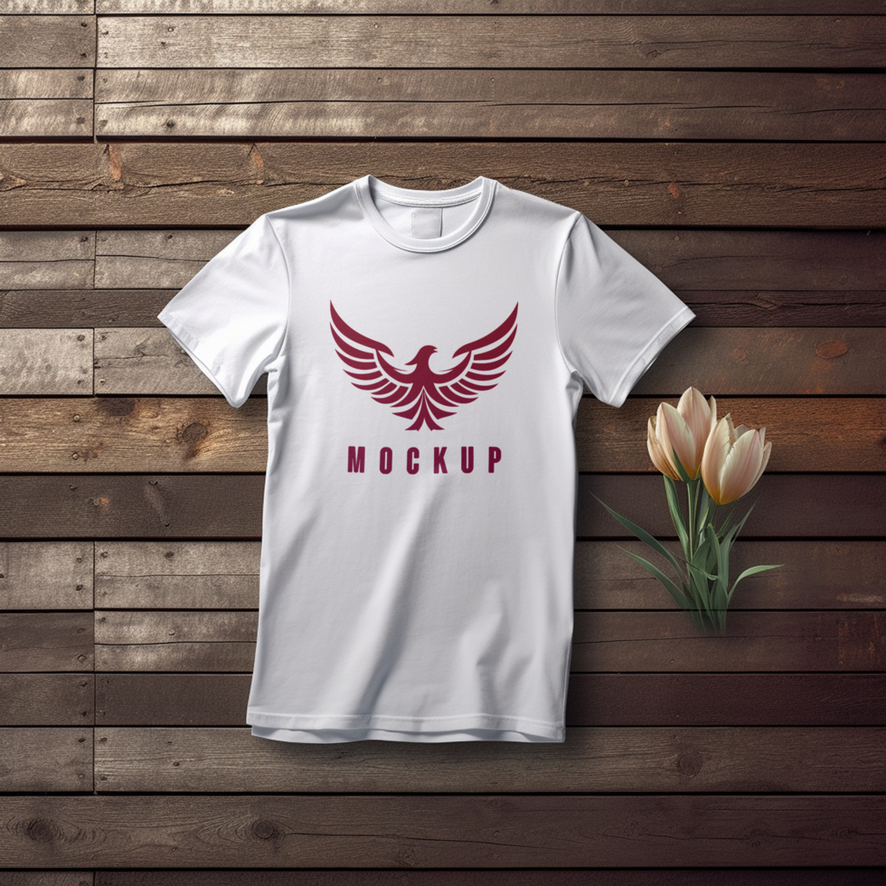 Editable tshirt mockup PSD template ai generated