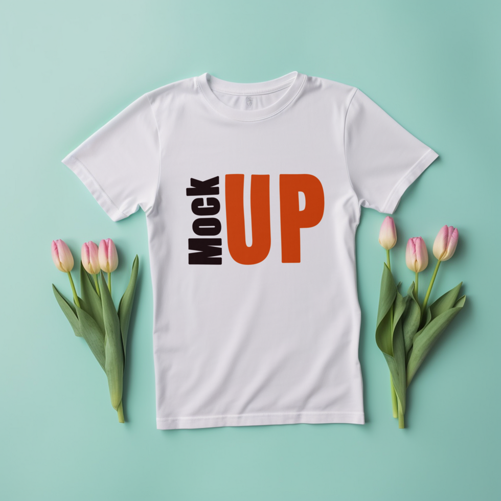 Editable tshirt mockup PSD template Ai generated