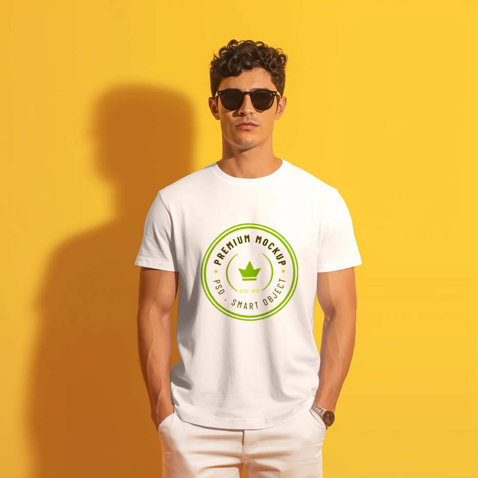 Editable tshirt mockup PSD template Ai generated