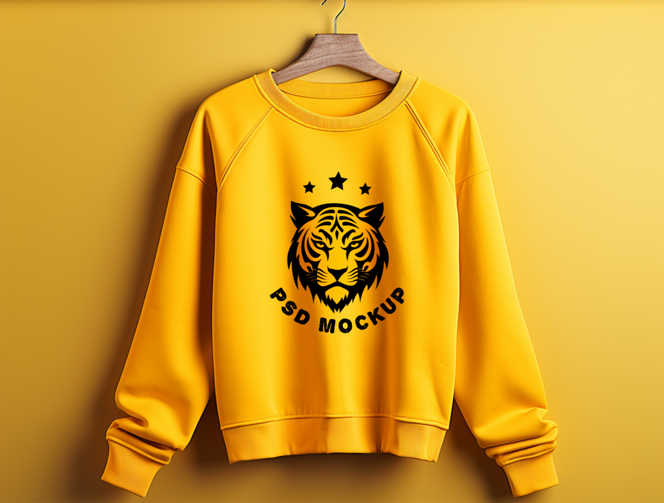Editable Sweatshirt mockup design PSD template ai generated