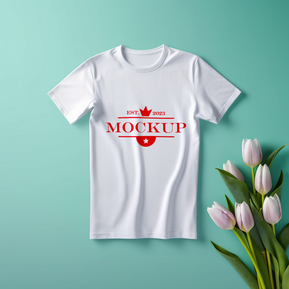 Editable tshirt mockup PSD template Ai generated