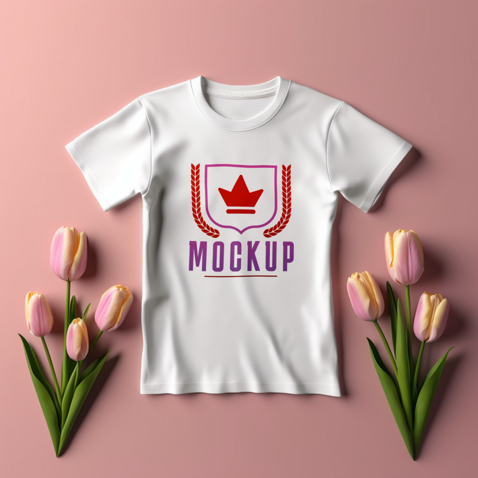 Editable tshirt mockup PSD template Ai generated