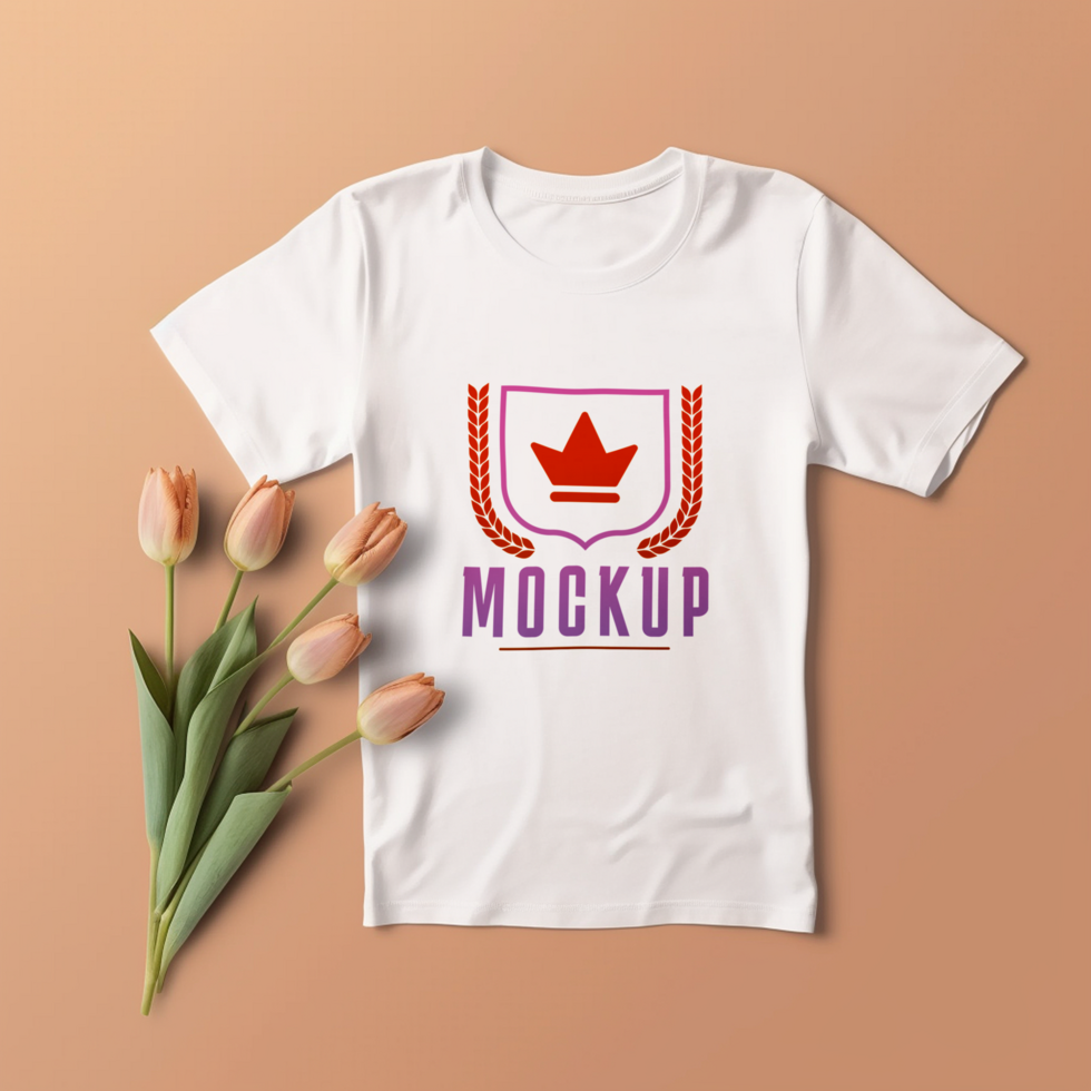 Editable tshirt mockup PSD template Ai generated