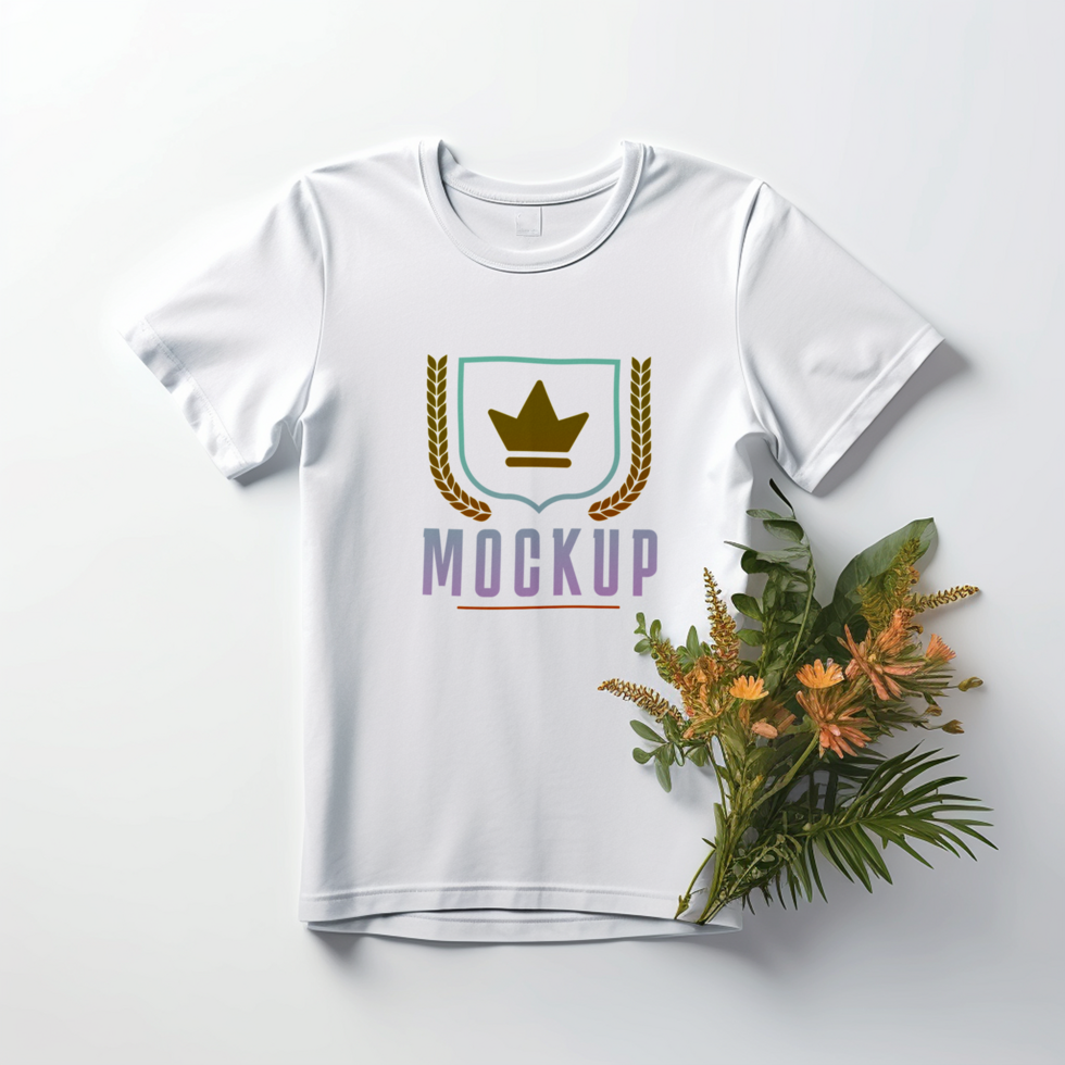 Editable tshirt mockup PSD template Ai generated