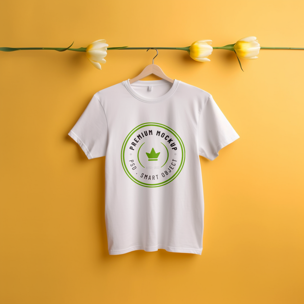 Editable tshirt mockup PSD template Ai generated