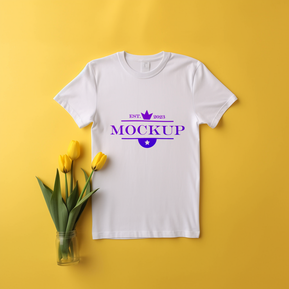 Editable tshirt mockup PSD template Ai generated